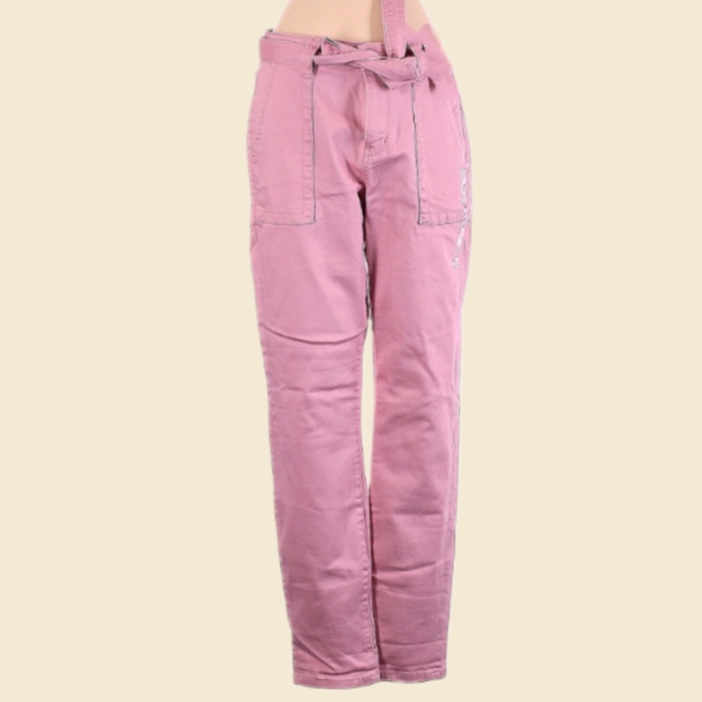 🌸Soho NY and Co. "Super High Waist Tapered Leg" Pink Jeans - Picture 5 of 12